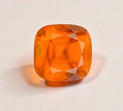 Natural Orange Grossular Garnet Gemstone: 4.75 Carat Cushion Cut