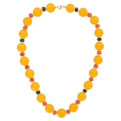 Natural Orange Nephrite, Coral
Onyx Bead Necklace — 50.5 cm, 142.2 g Natural Orange Nephrite, Coral
Onyx Bead Necklace — 50.5 cm, 142.2 g