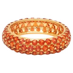 Natural Orange Sapphire 0.59cts Ring in 14k Gold