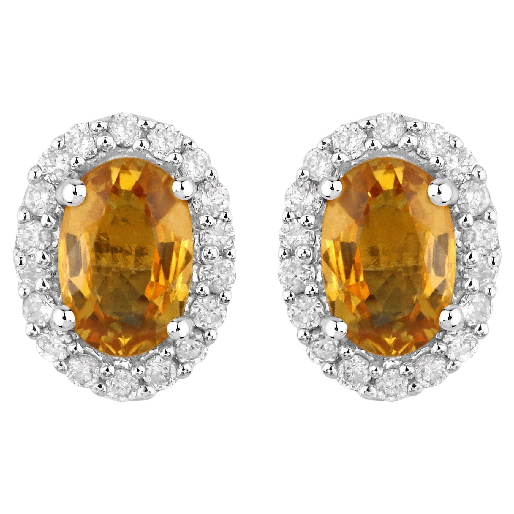 Orange Sapphire Scale Earrings