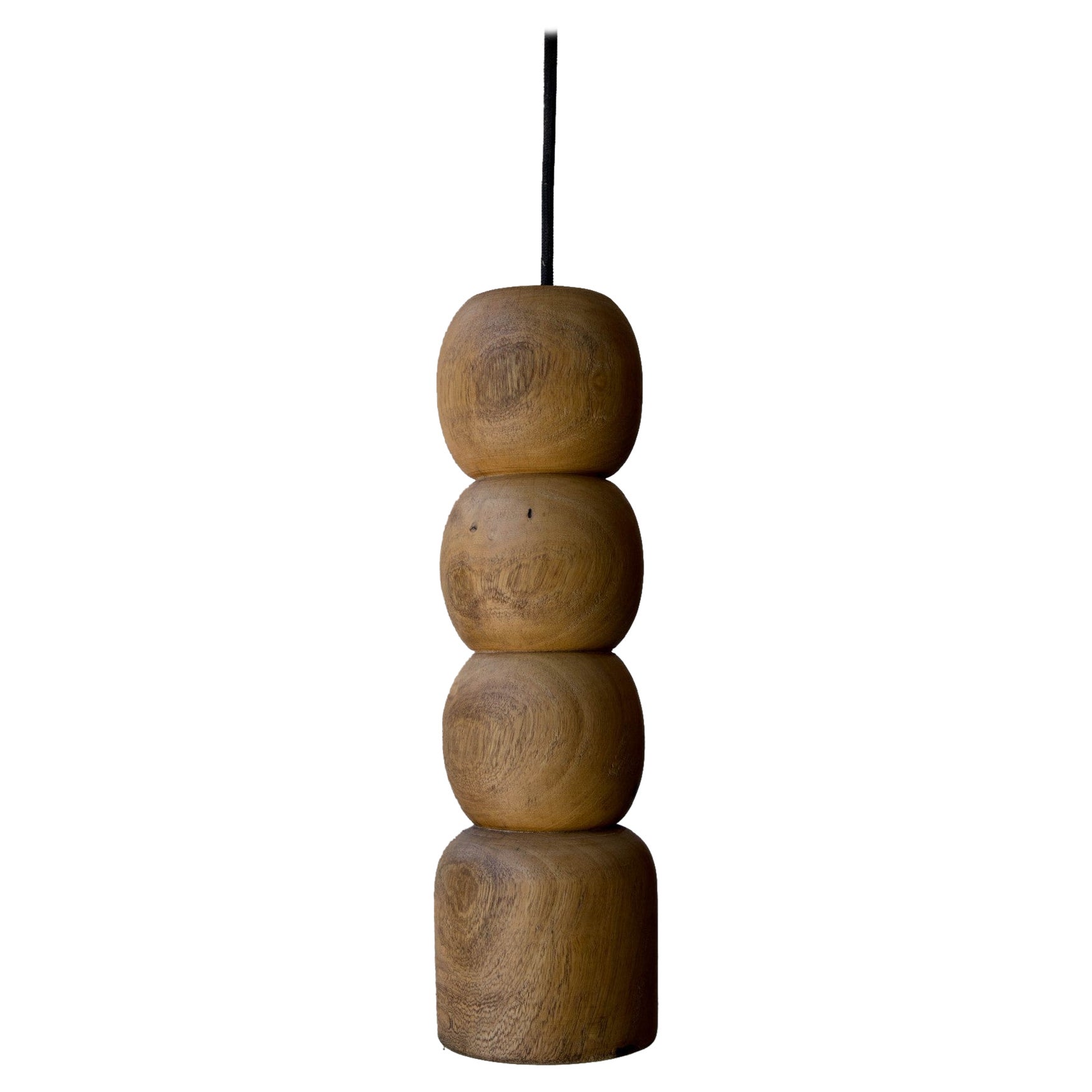 Natural Original L5 Wood Pendant Lamp by Daniel Orozco For Sale