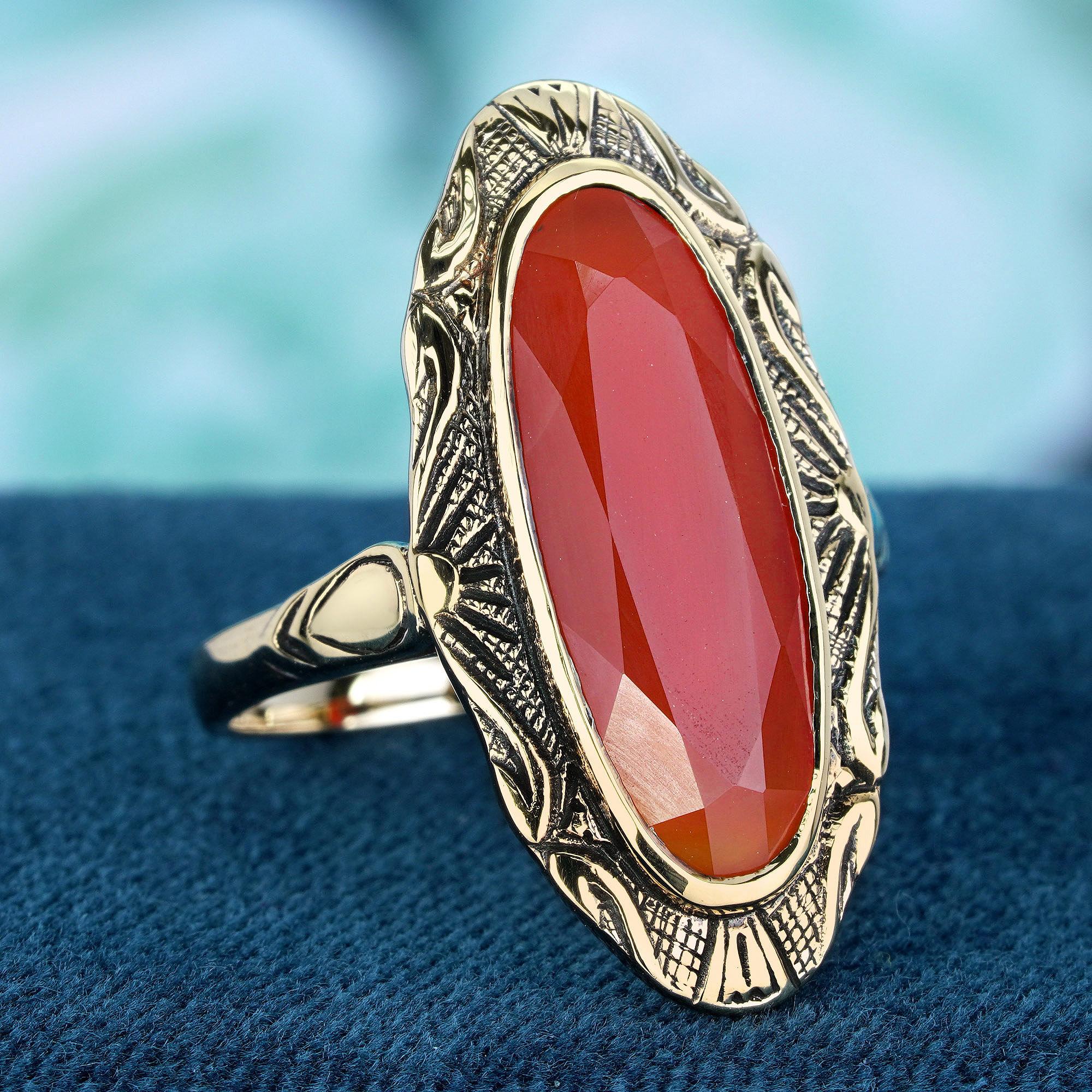 vintage carnelian ring