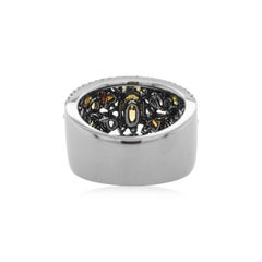 Natural Oval cut Yellow Diamond with Fancy Color Diamonds Ring in 18K Gold