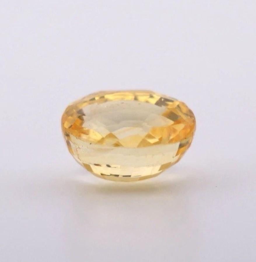 Natural Oval Mixed Brilliant Cut 8.92 Carats Canary Loose Yellow Sapphire Corte oval en venta