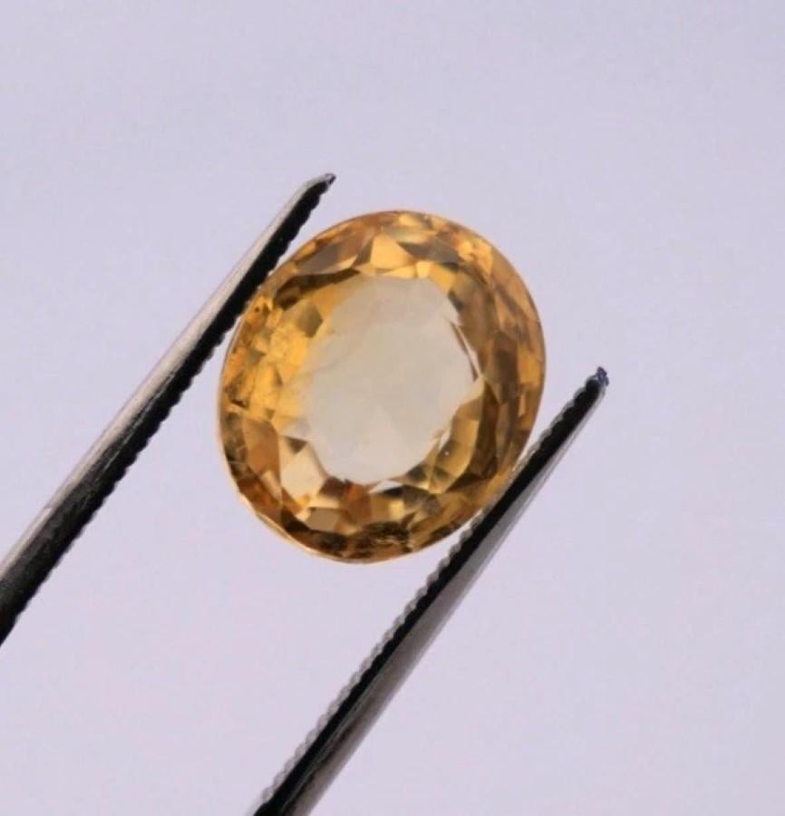 De las mujeres Natural Oval Mixed Brilliant Cut 8.92 Carats Canary Loose Yellow Sapphire en venta