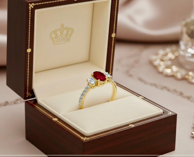 Bague de fiancaille en rubis pour femme - Maison Salmon