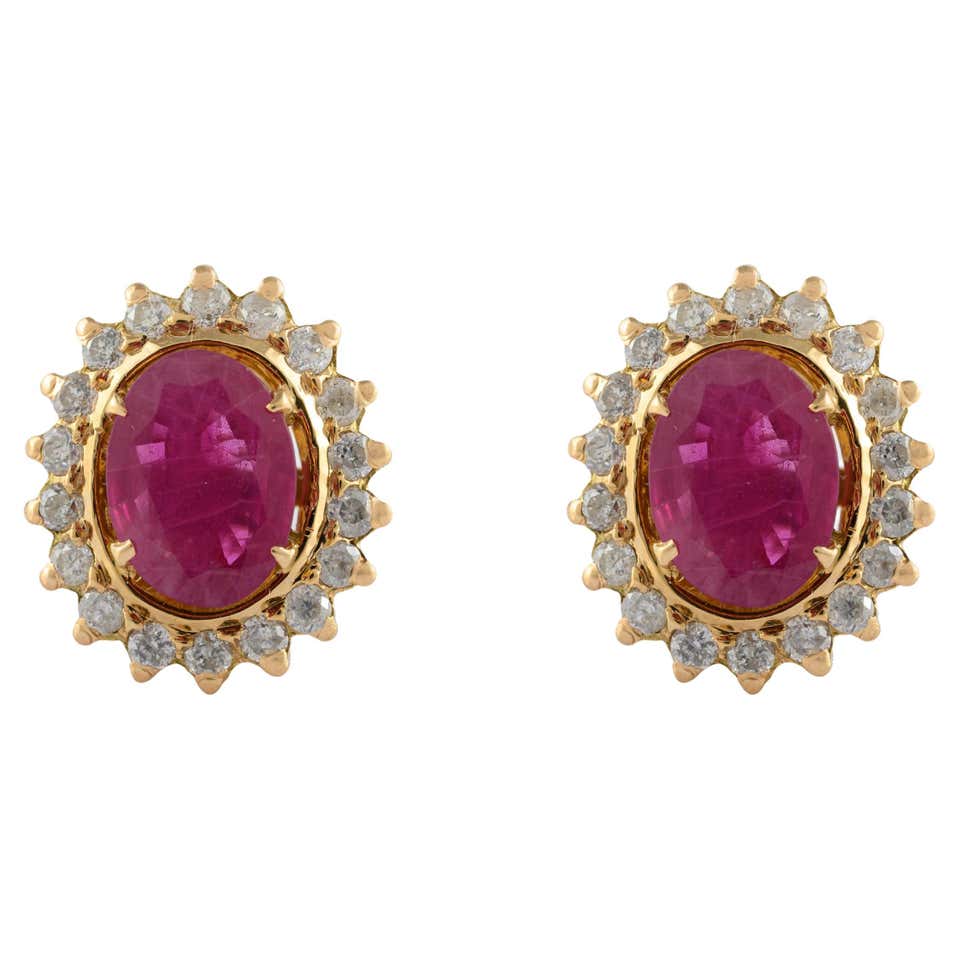 Yellow Cats Eye Gemstone Stud Earrings | Handmade Gold Plated Brass Earrings | AAA Grade Stone Jewelry