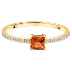 Natural Sapphire Ring with Diamond Accents 10K Yellow Gold Fine Jewelry