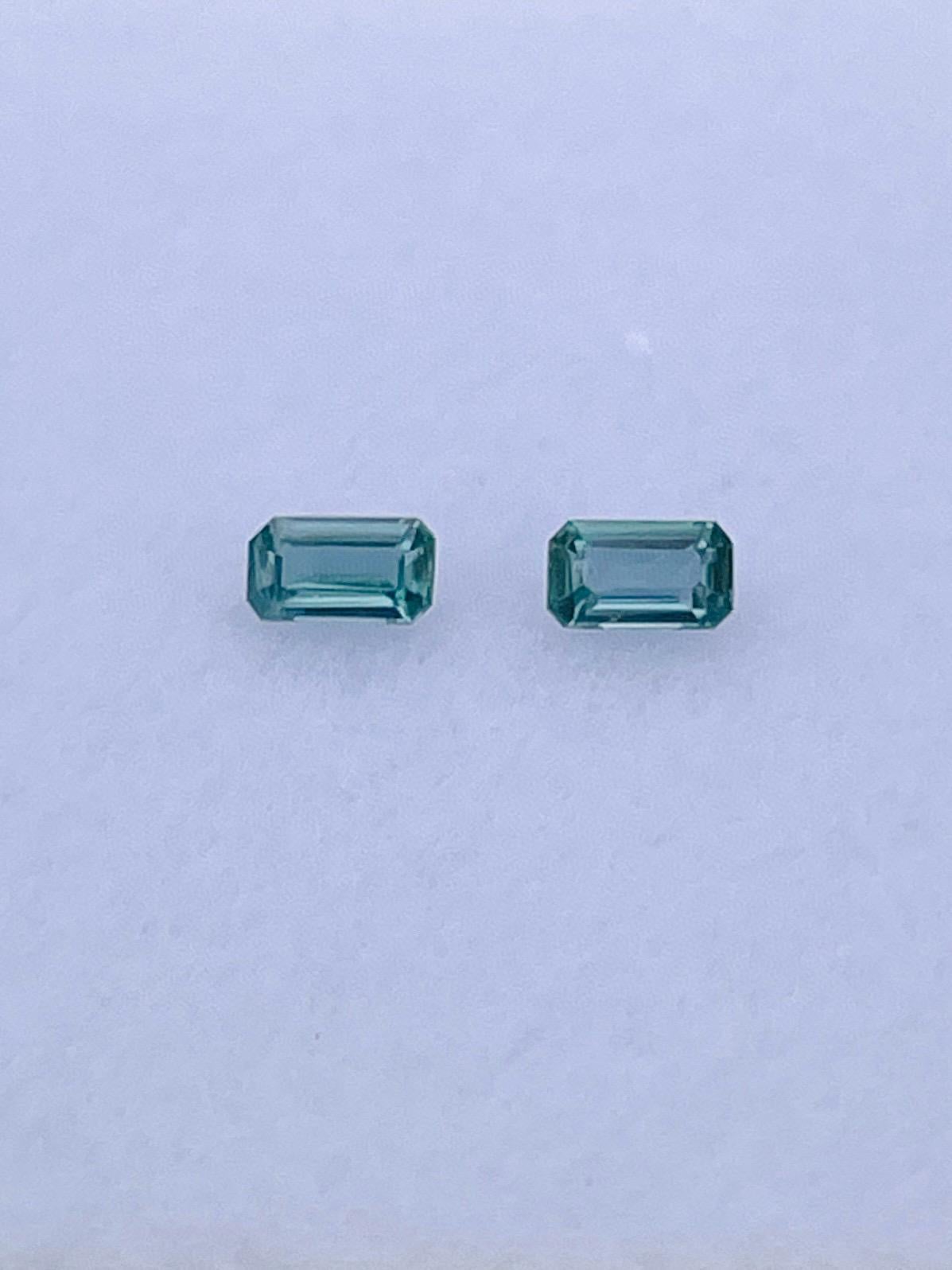 da uomo o donna Coppia naturale di Alessandrite dello Sri Lanka di colore verde tendente all'arancione 0,21 Ct in vendita