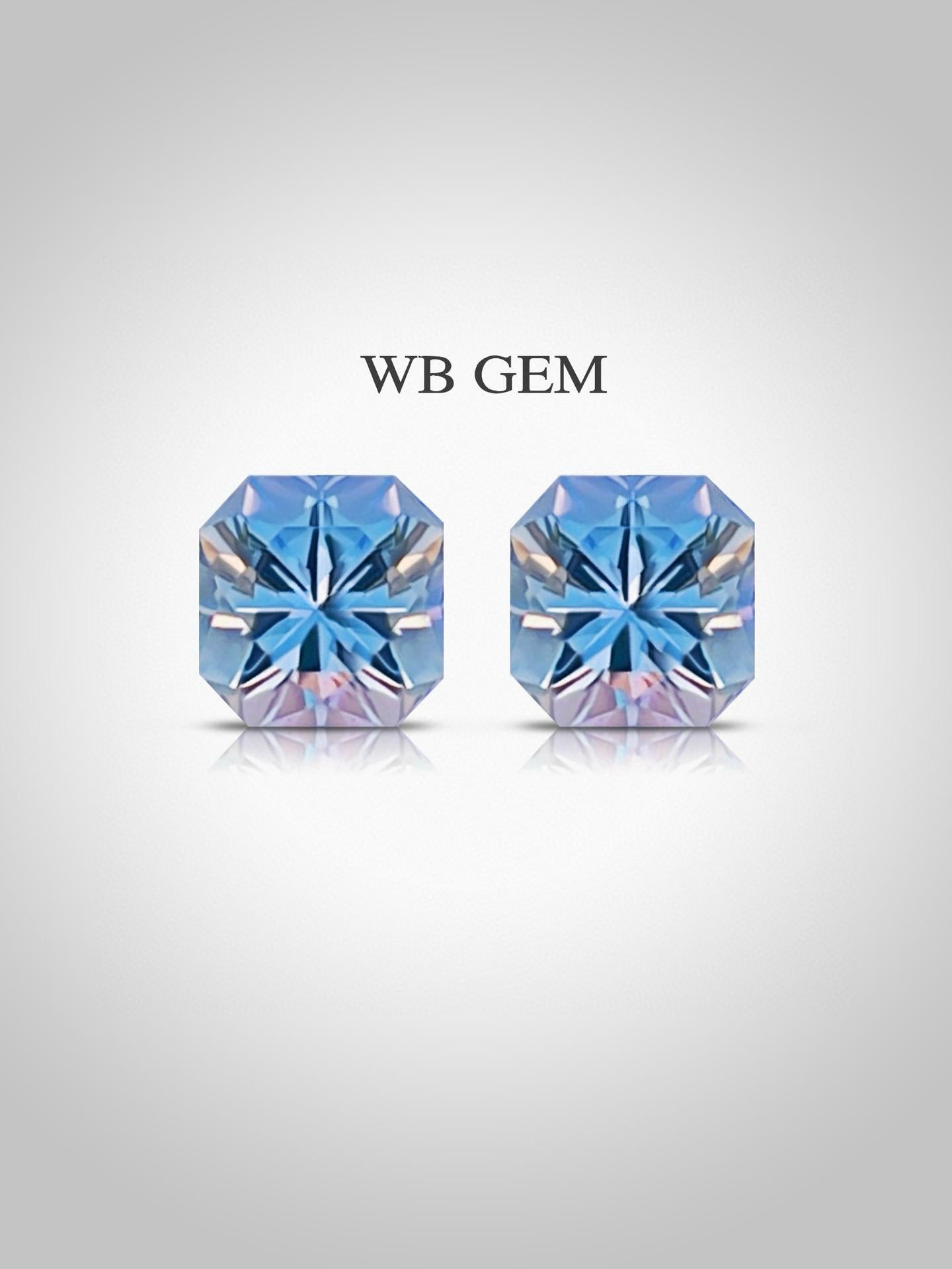 Natural Pair Tanzanite gemstone 1.22carats  Precision cut silver blue color In New Condition For Sale In bangkok, TH