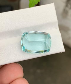 Natural Pakistan Aquamarine Gemstone 20.00 Carat Cushion Cut – Loose Sky Blue