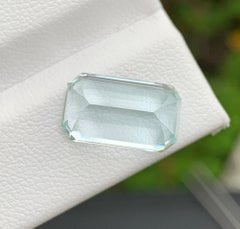 Natural Pakistan Aquamarine Gemstone 5.95 Carat Emerald Cut – Loose Sky Blue