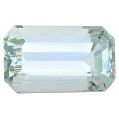 Natural Pakistan Aquamarine Gemstone 5.95 Carat Emerald Cut – Loose Sky Blue