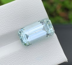 Natural Pakistan Aquamarine Gemstone 6.70 Carat Emerald Cut – Loose Sky Blue