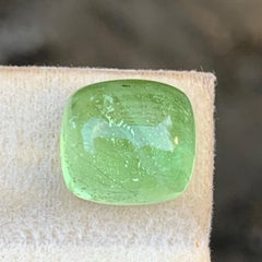 Natural Pakistani Peridot Cabochon with Ludwigite Inclusion Gemstone for Jewelry