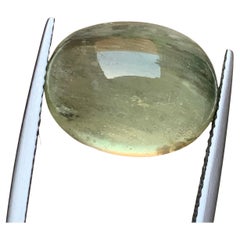 Natürlicher blassgrüner Beryll Ring Halskette Anhänger loser Edelstein Cabochon 12.15 Ct