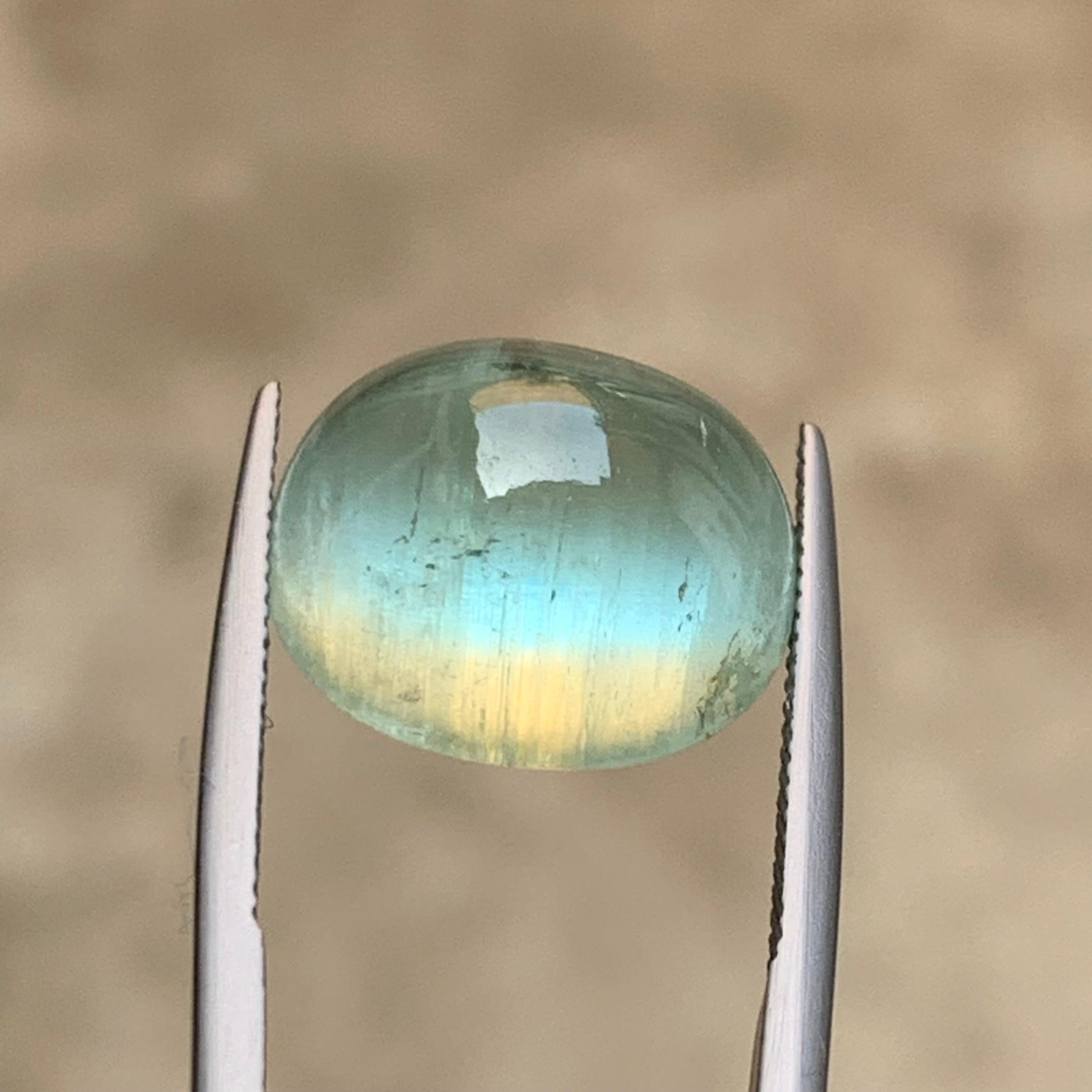 Natural Pale Green Beryl Ring Necklace Pendant Loose Gemstone Cabochon 16.10 Ct For Sale 5