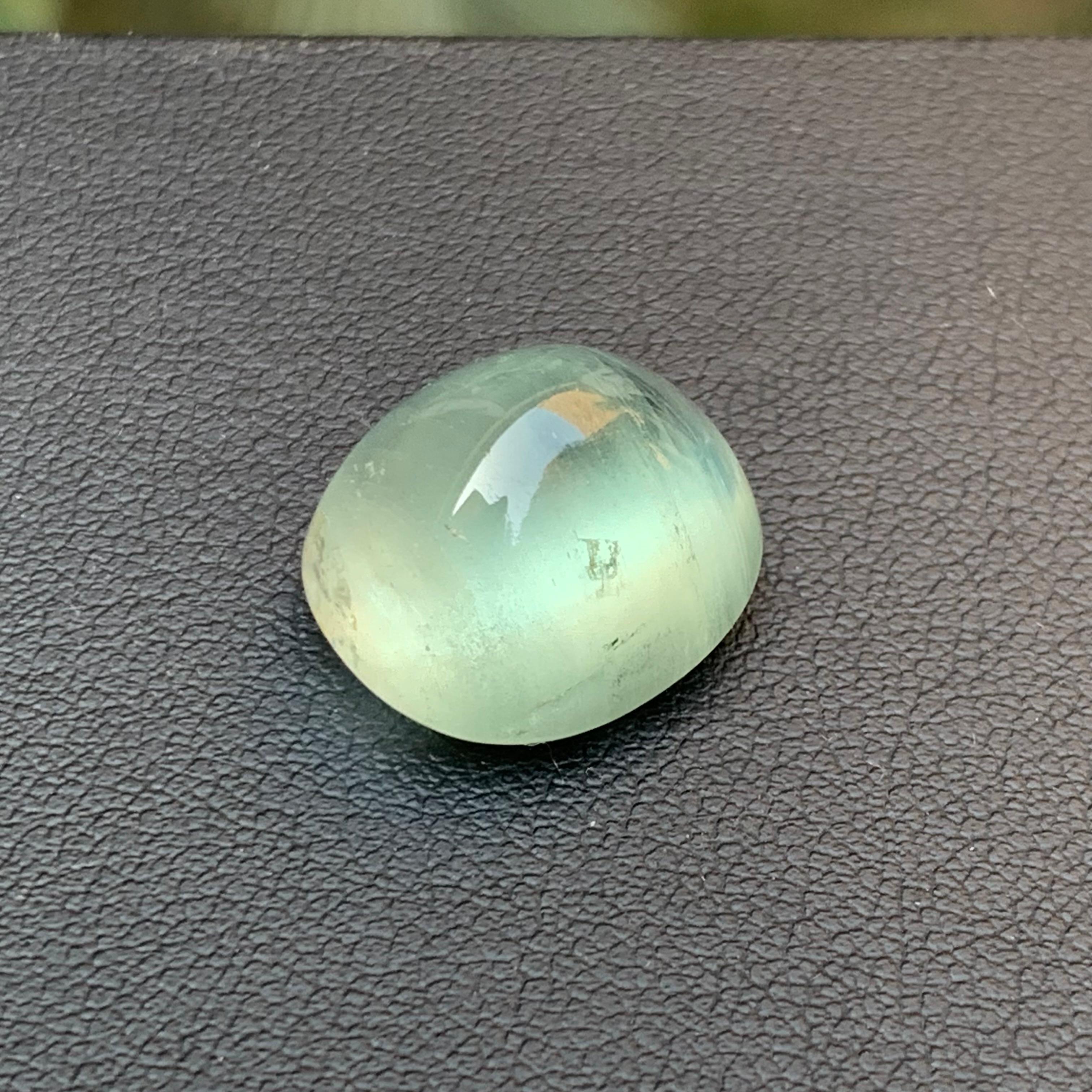 Natural Pale Green Beryl Ring Necklace Pendant Loose Gemstone Cabochon 16.10 Ct For Sale 4