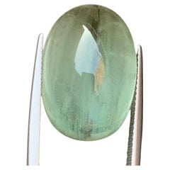 Collar Colgante Anillo Berilo Verde Pálido Natural Cabujón Gema Suelta 28,45 qt