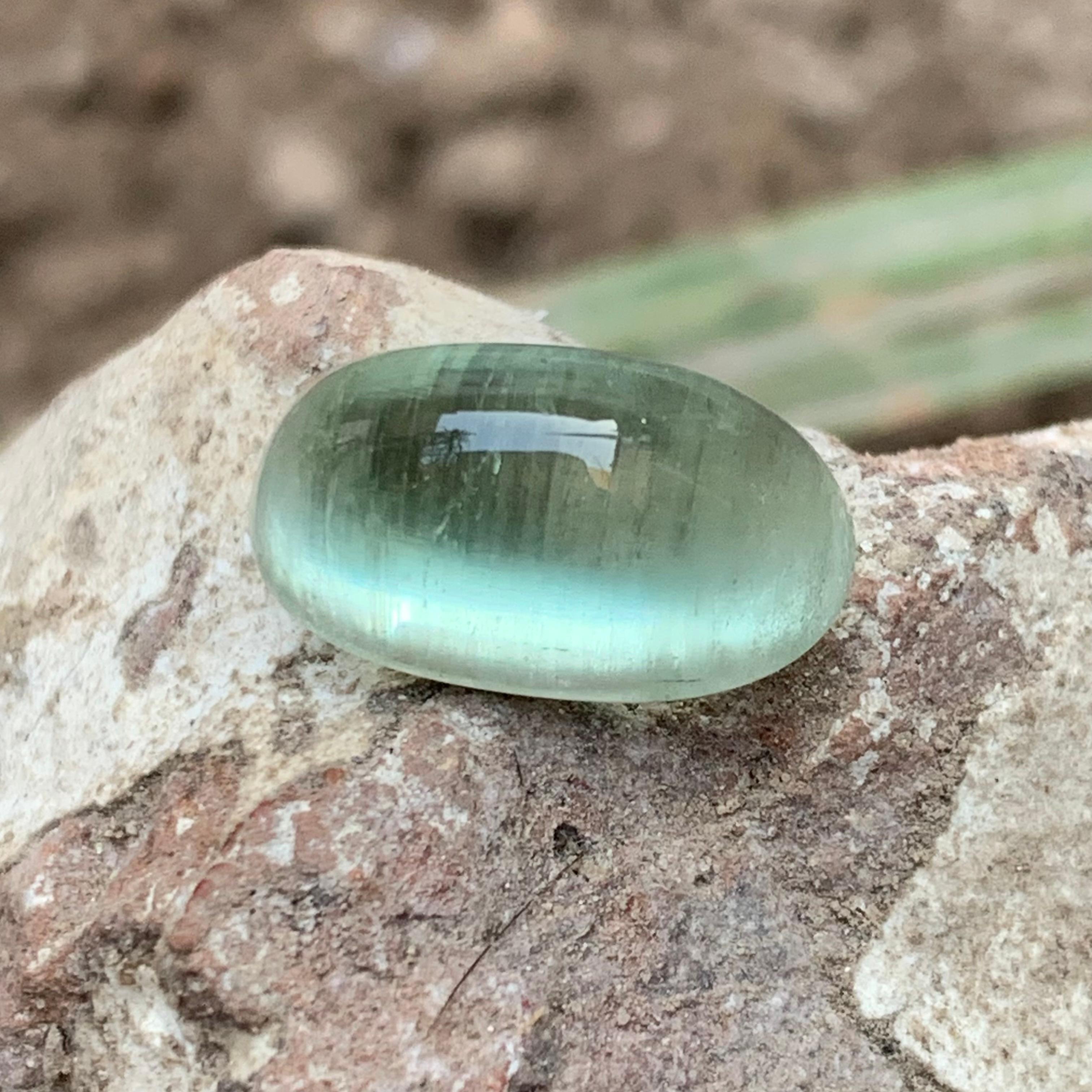 Pale Green Natural Beryl Loose Gemstone Cabochon with cat’s eye effect perfect for Ring, Pendant, Bracelet or any other Jewelry Settings!!

💎 GEMSTONE TYPE: Beryl
⚖️ WEIGHT: 9 Carats
🪚 SHAPE & CUT: Cabochon Cut
📏 SIZE (MM): 16.10 x 9.20 x 8.27
🌈