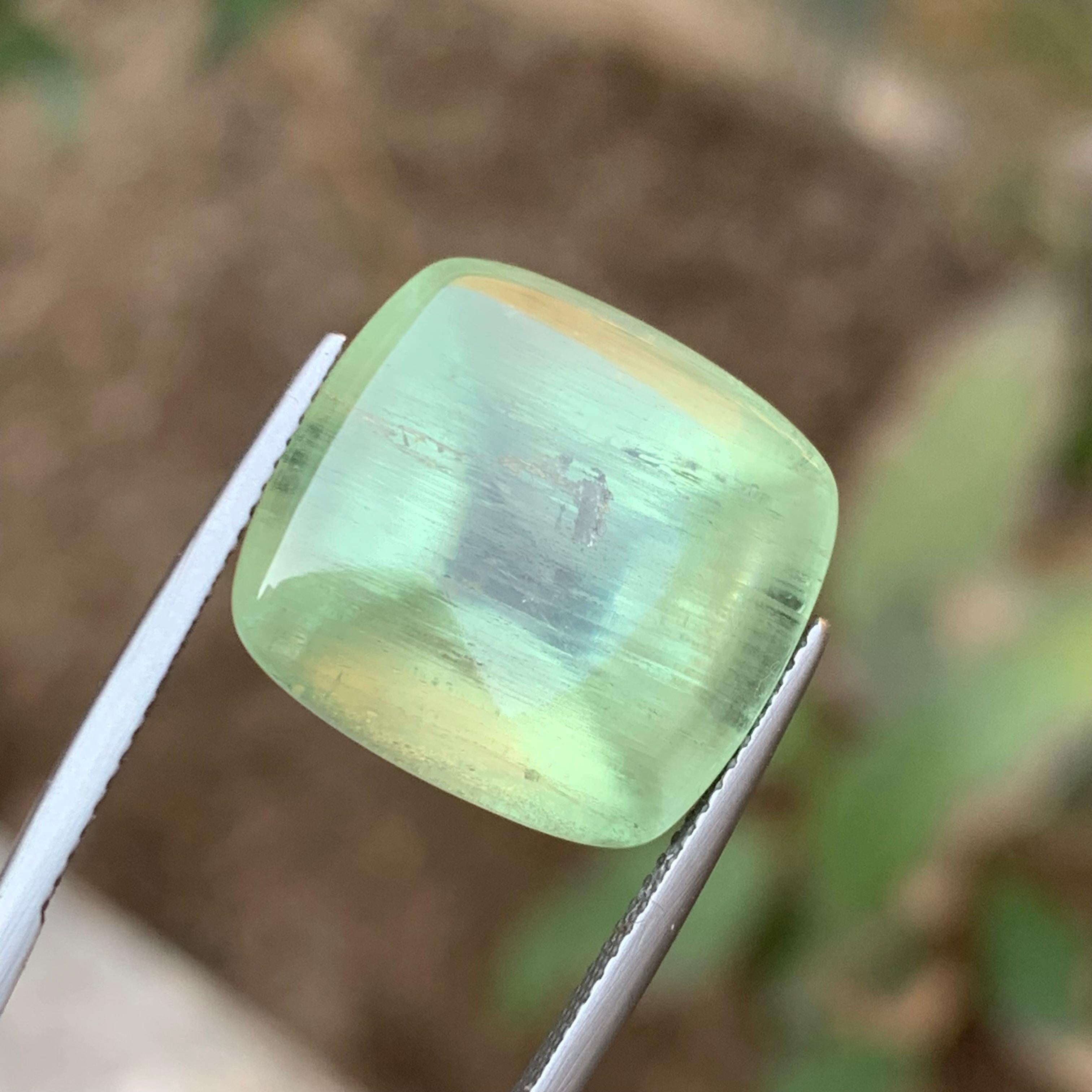 Natural Pale Green Beryl Ring Pendant Loose Gemstone Sugarloaf Cabochon 23.05Ct In New Condition For Sale In Peshawar, PK