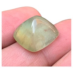 Colgante Anillo Berilo Verde Pálido Natural Gema Suelta Cabujón Pan de Azúcar 23,05Ct