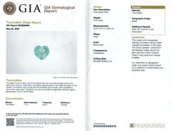 Natural Paraiba Tourmaline 0.92cts set in 14K W Gold Ring with 0.14cts Dia /GIA