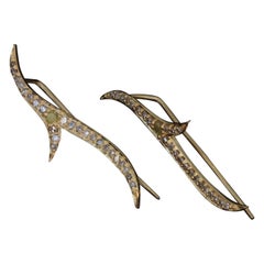 Natural Pave Diamond 14k Gold Ear Climber Earrings For Women Minimalist Gift.
