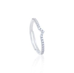 Natural Pave Diamond 925 Sterling Silver Band Ring Unique Wedding Gift For Women