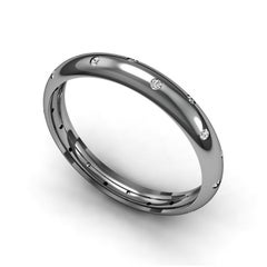 Natürliche Pave Diamond Band Ring für Frauen 925 Silber Schöne Jahrestag Geschenk.
