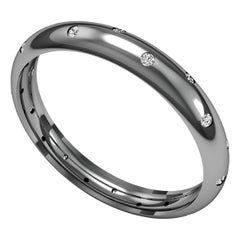 Natürliche Pave Diamond Band Ring für Frauen 925 Silber Schöne Jahrestag Geschenk.