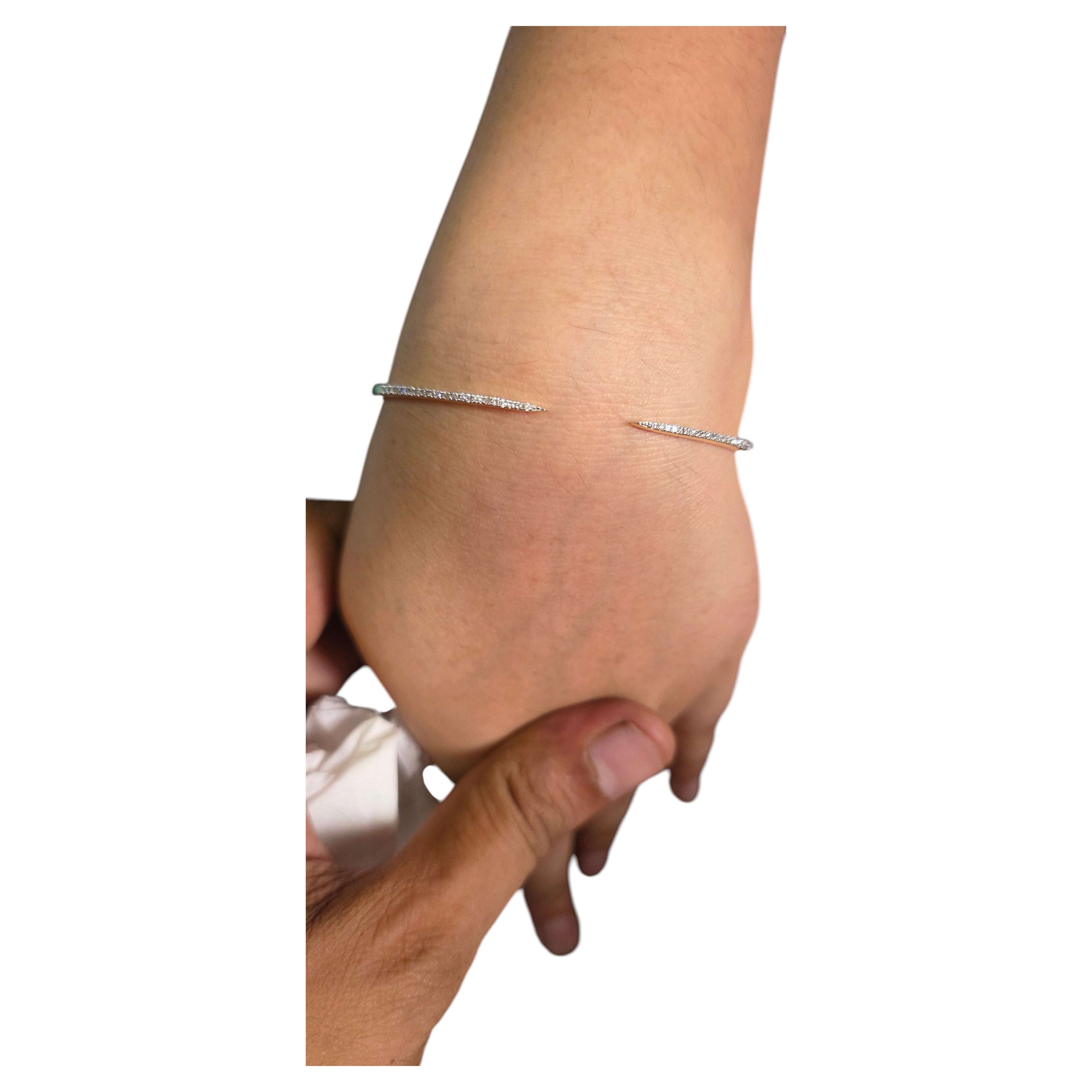 Natural pave diamond Bracelet 925 Sterling Silver Bracelet