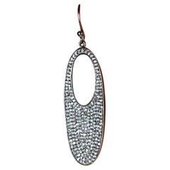 Natural Pave Diamond Designer French Hook Earring 925 Silver Diamond Earring.