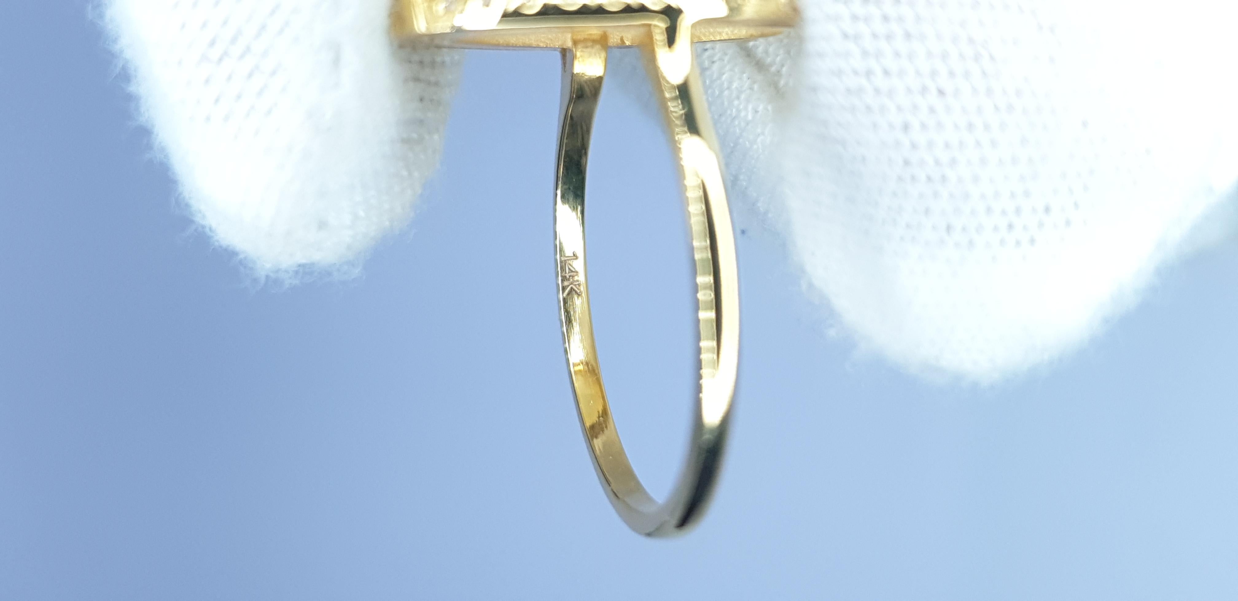 Natural Pave Diamond Ethiopian Opal Ring in 14k Gold For Sale 4
