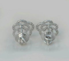 Handgefertigter Brautstecker aus 14k Gold mit natürlichem Pave-Diamant-Blumenmuster