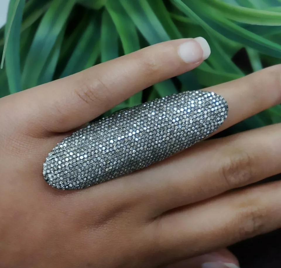 Natural Pave Diamond Full Finger Handmade 925 Silver Ring For Christmas
Light weight can be worn everyday

Additional information:
Condition: New without tags: A brand-new, unused, and unworn item (including handmade items) that is not in original