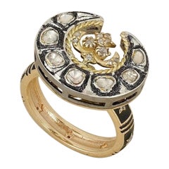 Natural Pave Diamond Polki Ring For Women 925 Sterling Silver Vintage Ring.