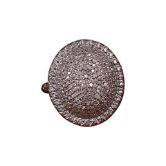 Natural Pave Diamond Ring 925 Sterling Silver Anniversary Ring Gift For Women.
