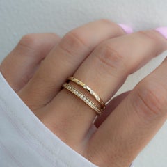 Natural Pave Diamond Ring For Women 925 Sterling Silver Stacking Ring For Women.