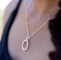 Natural Pave Diamond Round Pendant 925 Sterling Silver Simple Necklace For Women