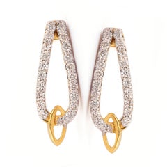 Natural Pave Diamond Stud Earrings Beautiful Gift For Her 14k Solid Gold Earring