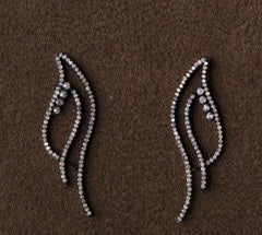 Natural Pave Diamond Wedding Earring 925 Sterling Silver Birthday Gift Earring.