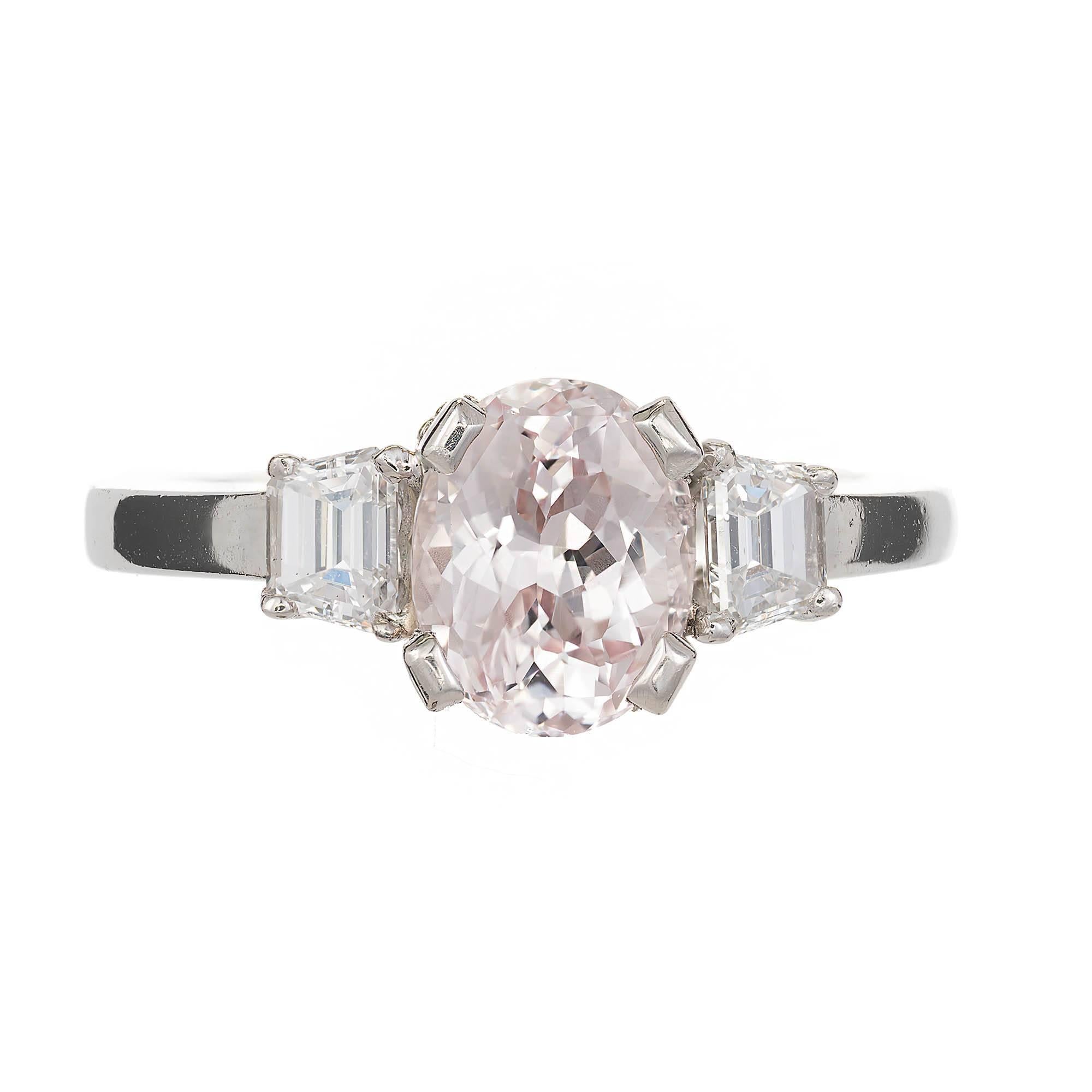 peach diamond engagement ring