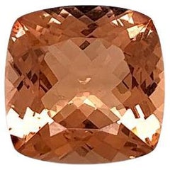 17.73 Ct. Naturelle Morganite Peach Cushion Shape Eye Clean Clarity Loose Stone   