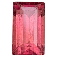 Natural Peachy Pink Tourmaline 1.84 Carat Baguette Cut Loose Gemstone for Ring
