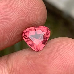 Natural Peachy Pink Tourmaline 2.81 Carat Heart Cut Loose Gemstone for Ring