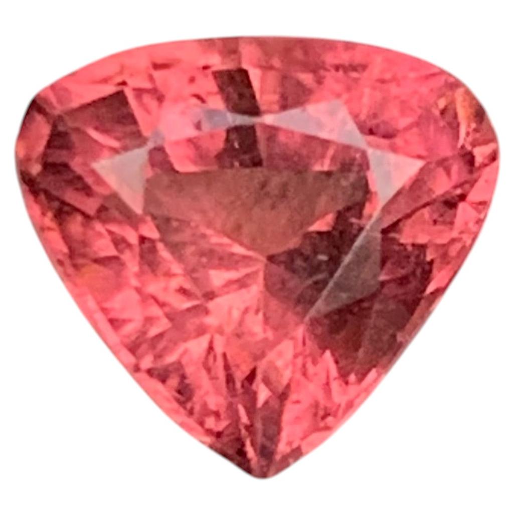 Natural Peachy Pink Tourmaline 2.81 Carat Heart Cut Loose Gemstone for Ring For Sale
