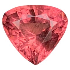 Natural Peachy Pink Tourmaline 2.81 Carat Heart Cut Loose Gemstone for Ring