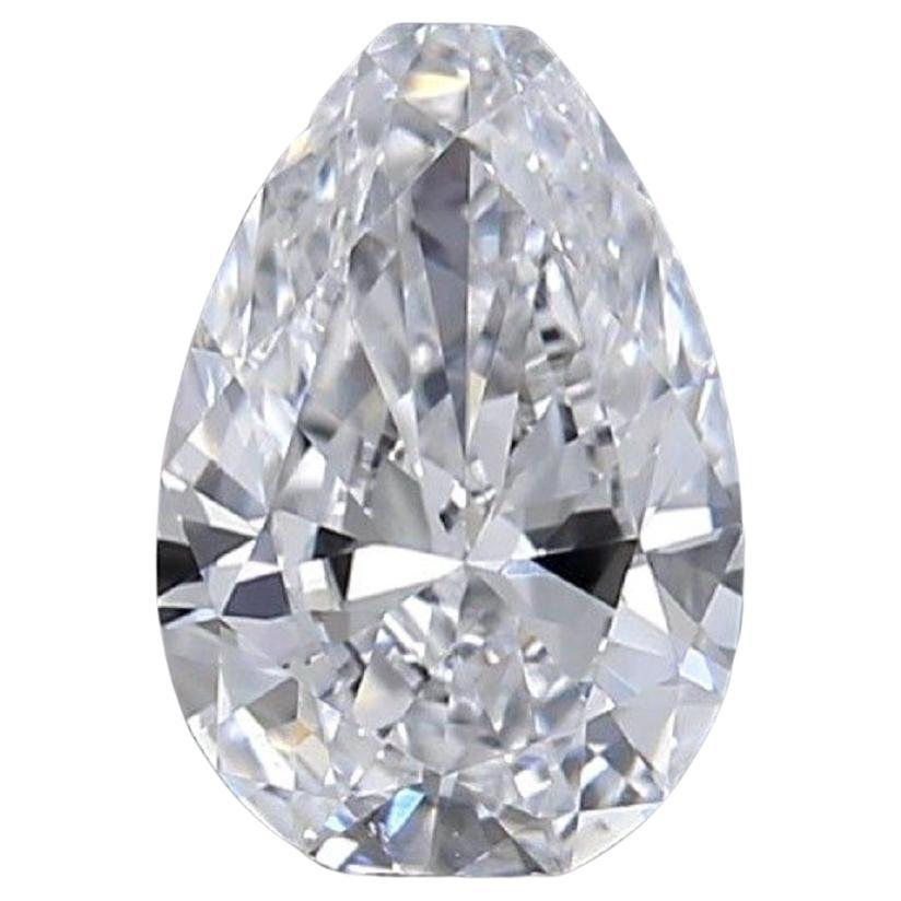 Natural Pear Brilliant Diamond in 0.52 Carat D VS2, GIA Certificate
