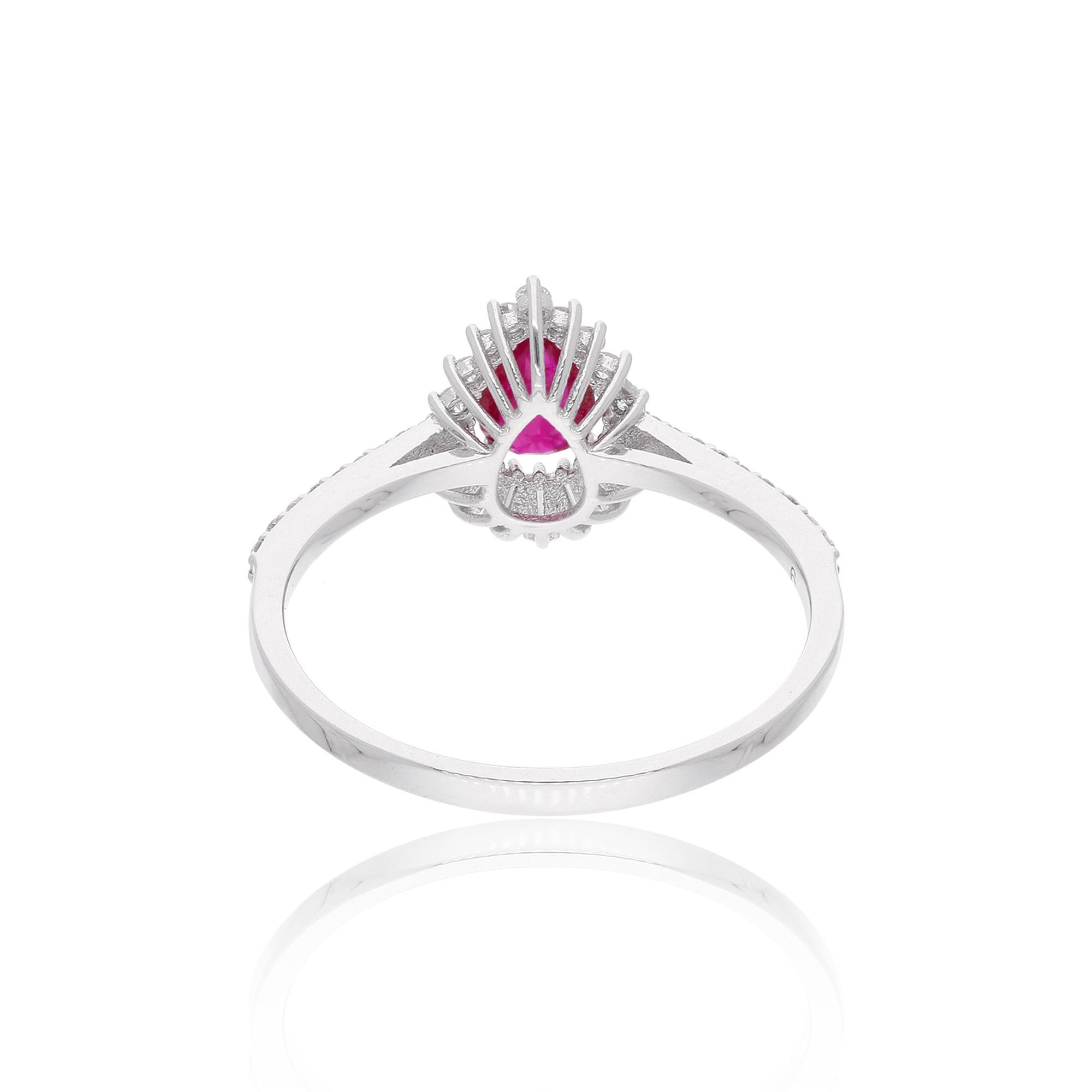 Item Code :- SER-23233
Gross Wt. :- 1.72 gm
18k White Gold Wt. :- 1.59 gm
Natural Diamond Wt. :- 0.27 Ct. ( AVERAGE DIAMOND CLARITY SI1-SI2 & COLOR H-I )
Ruby Wt. :- 0.37 Ct.
Ring Size :- 7 US & All size available

✦ Sizing
.....................
We